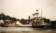 Charles-Francois Daubigny The Harbour at Honfleur USA oil painting artist